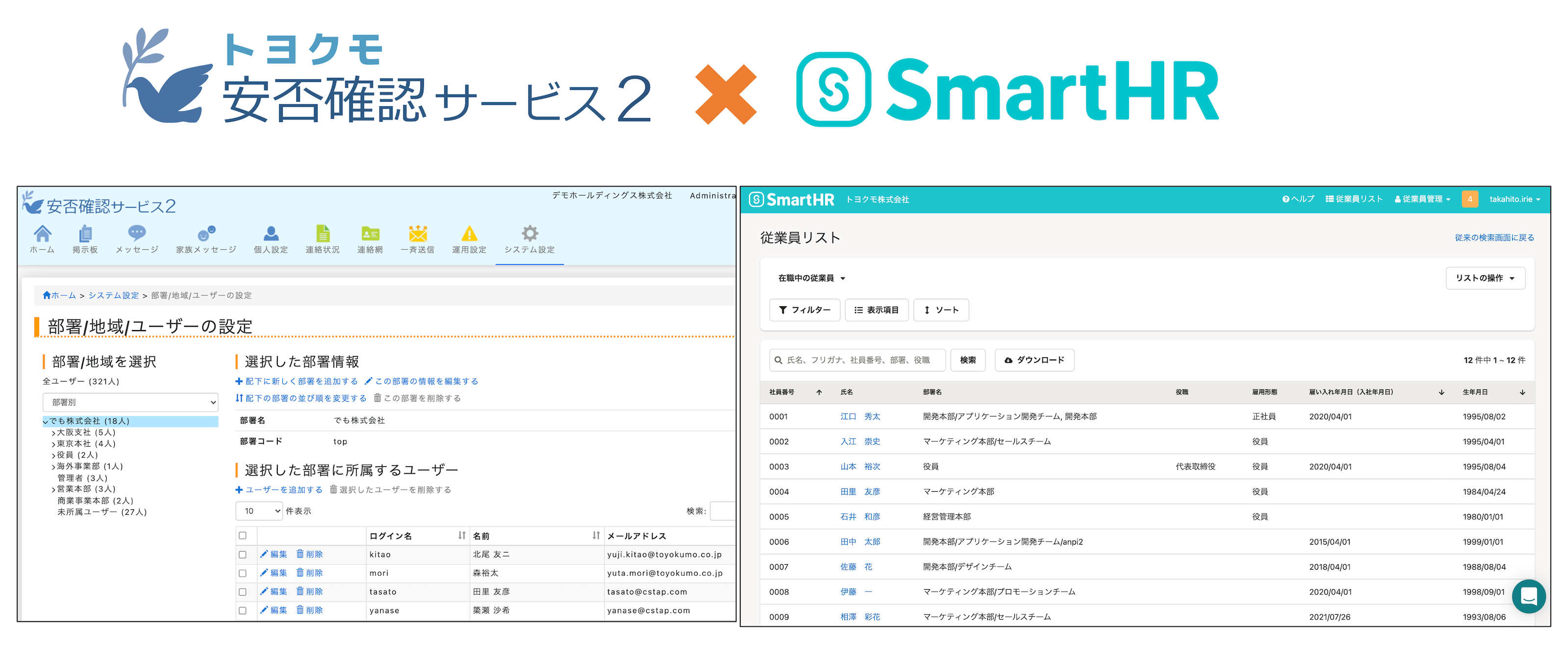 一斉送信と集計作業を自動化「安否確認サービス2」とクラウド人事労務 